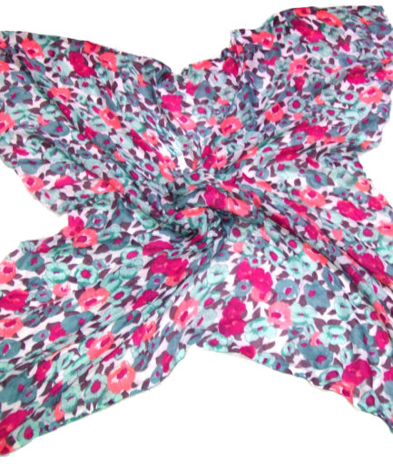 Voile Printed  Square Scarves