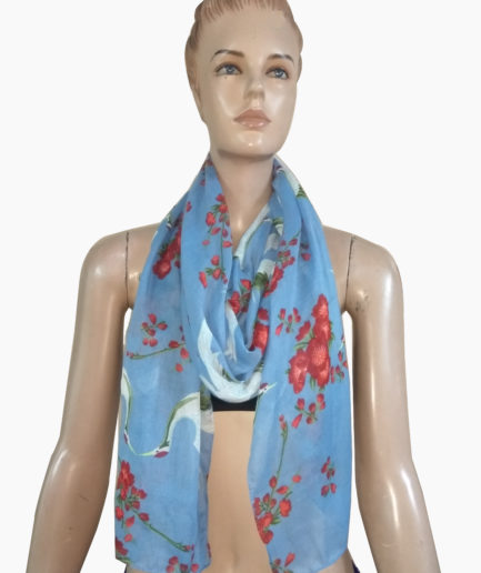 Voile Floral Printed Scarves