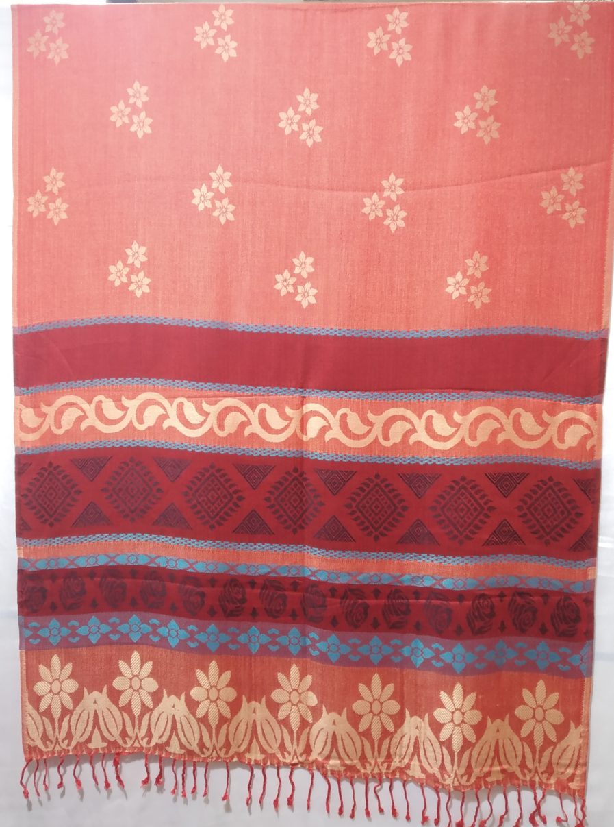 Jamawar With Fringes Shawl