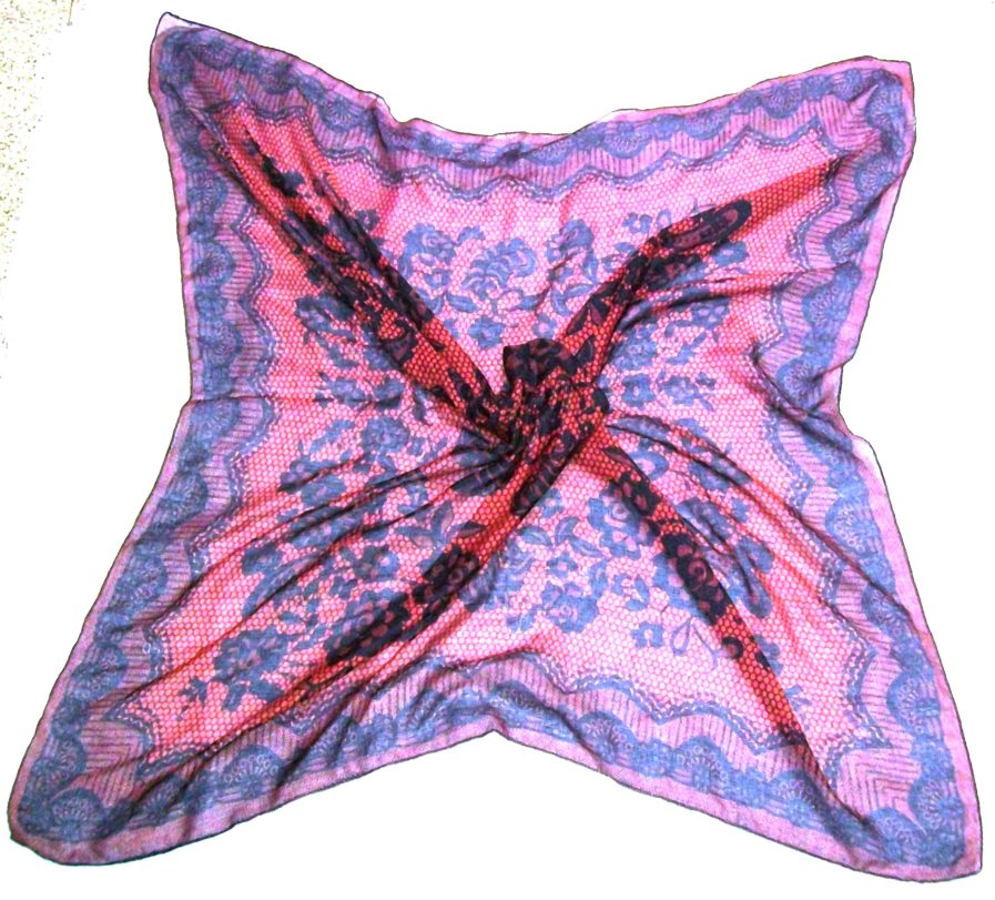 Poly Silk  Printed Square Scarves