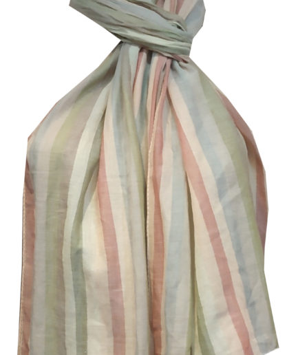Cotton Stripe Printed Shawl