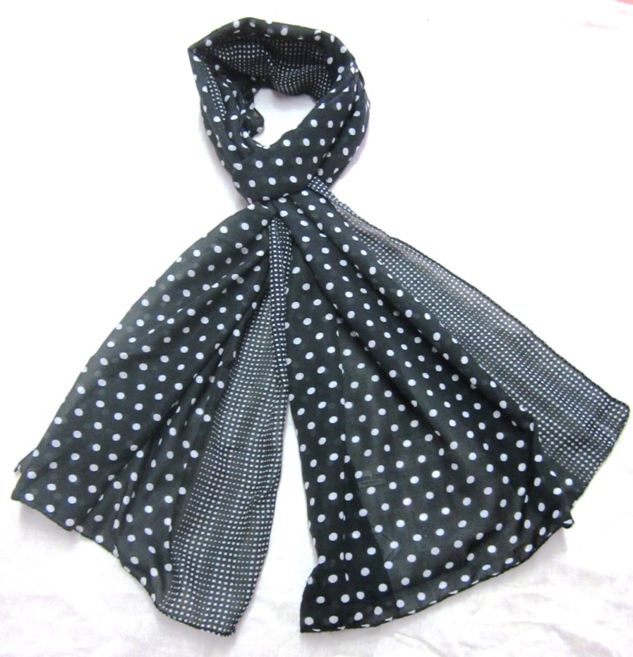 Printed Poly Voile Scaf