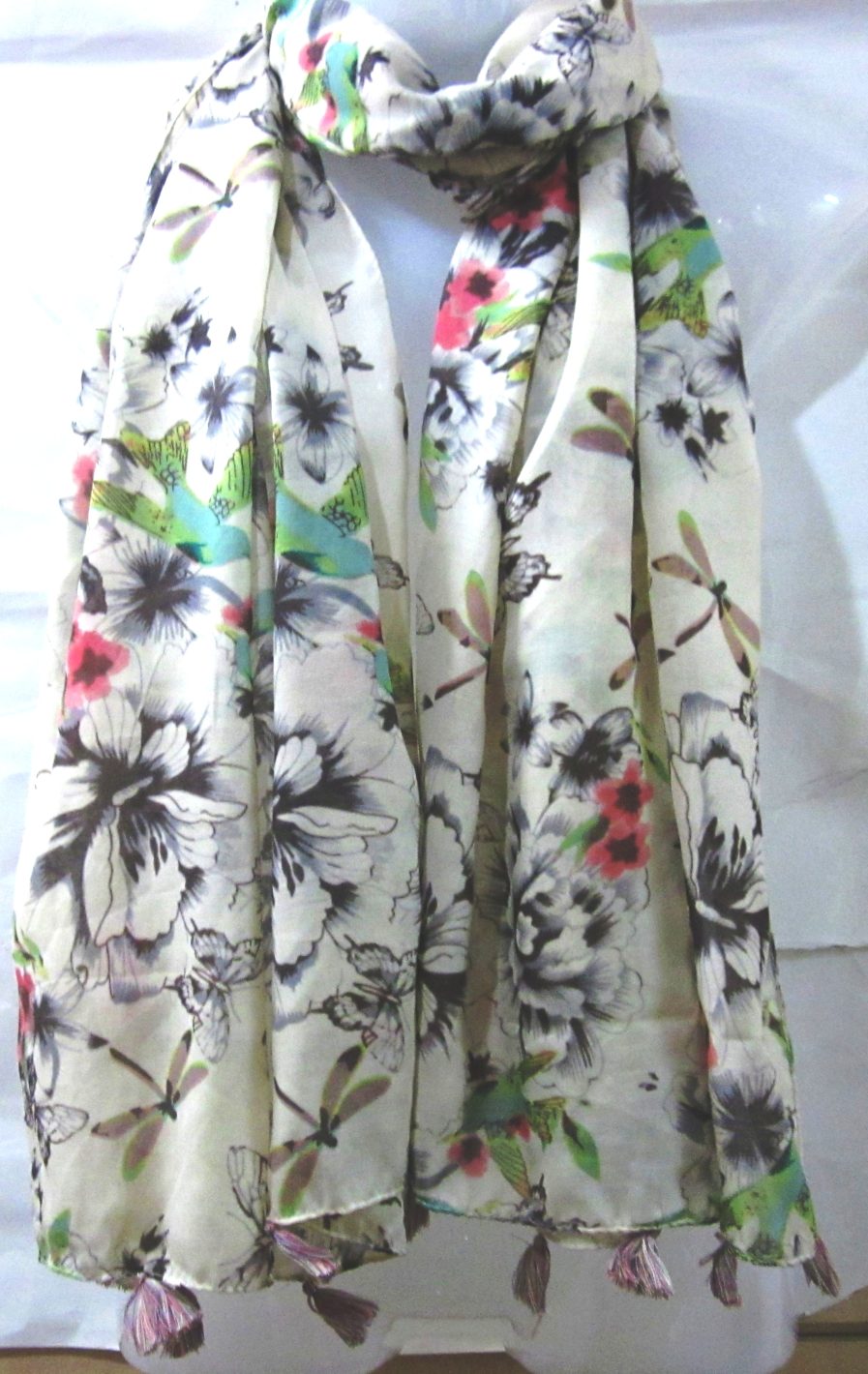 Voile Printed Fringes Scarves
