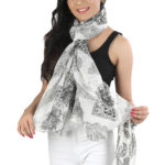 Polyester Chiffon With lurex Scarves