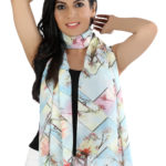 Poly Gorgette Printed Scarves