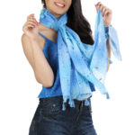 Fringes printed scarf
