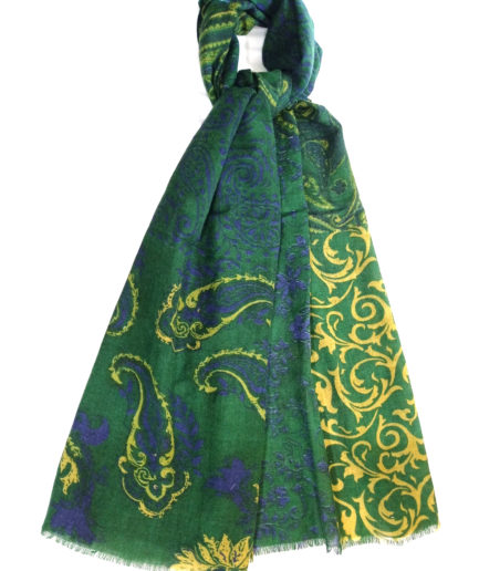 Flower Printed Wool Shawl