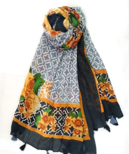 Flower Printed Rayon Scarves