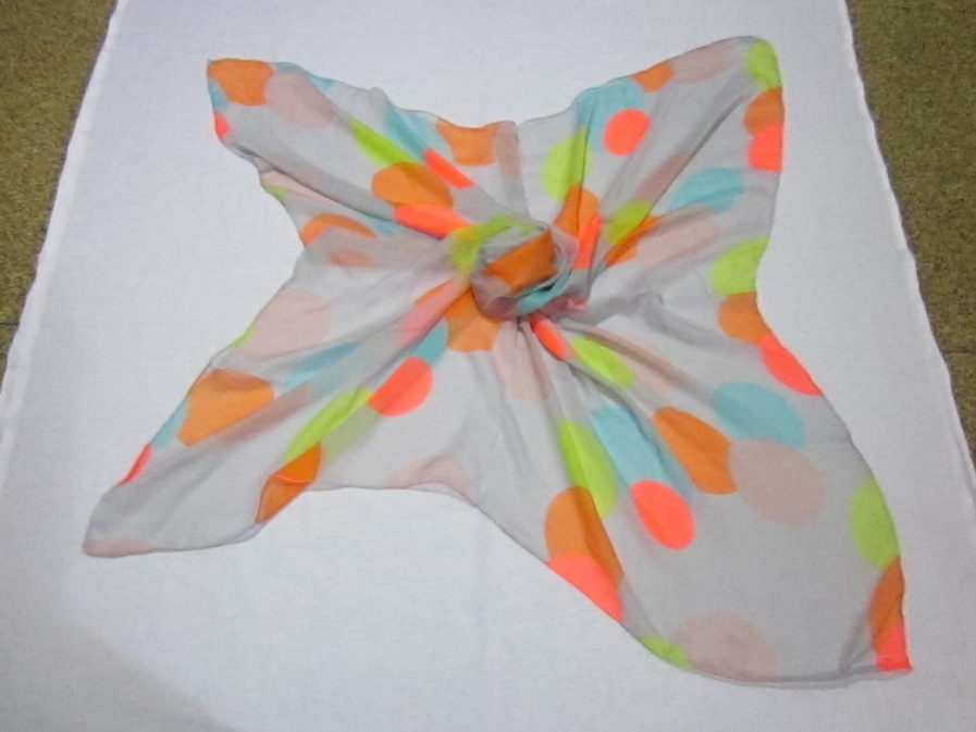Printed Chiffon Square Scarves