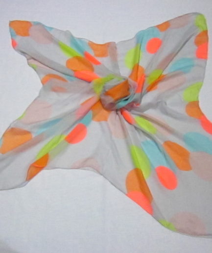 Chiffon Printed Square Scarf