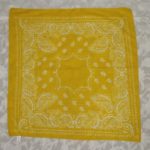 Cotton with Yellow Lurex Printed Bandana