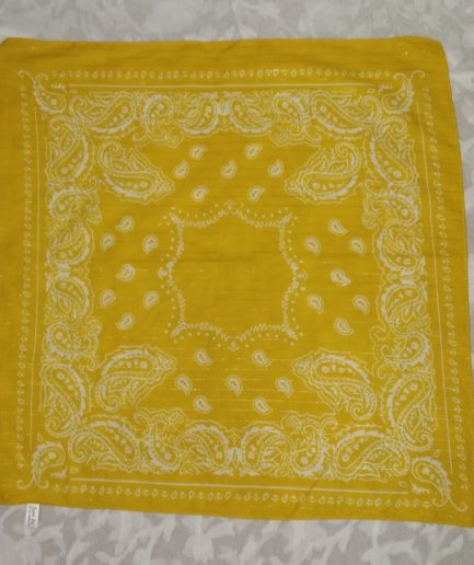 Cotton with Yellow Lurex Printed Bandana