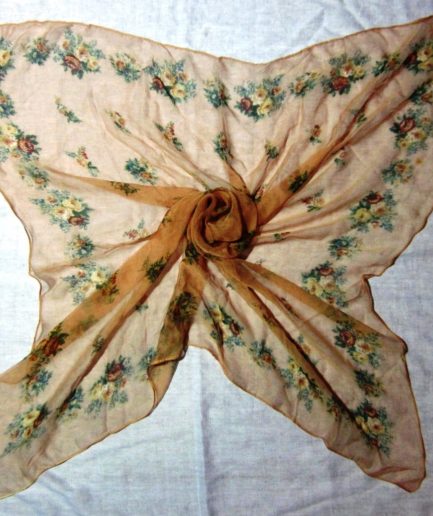 100% viscose chiffon border printed square Scarves