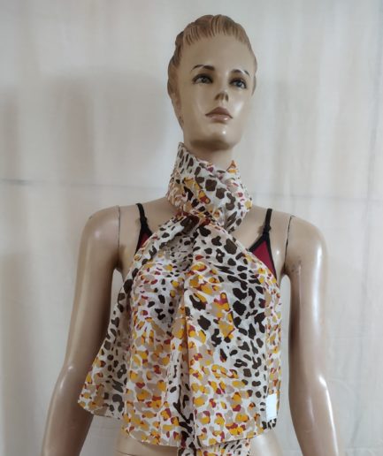 Voile Print Animal With  Lurex scarves