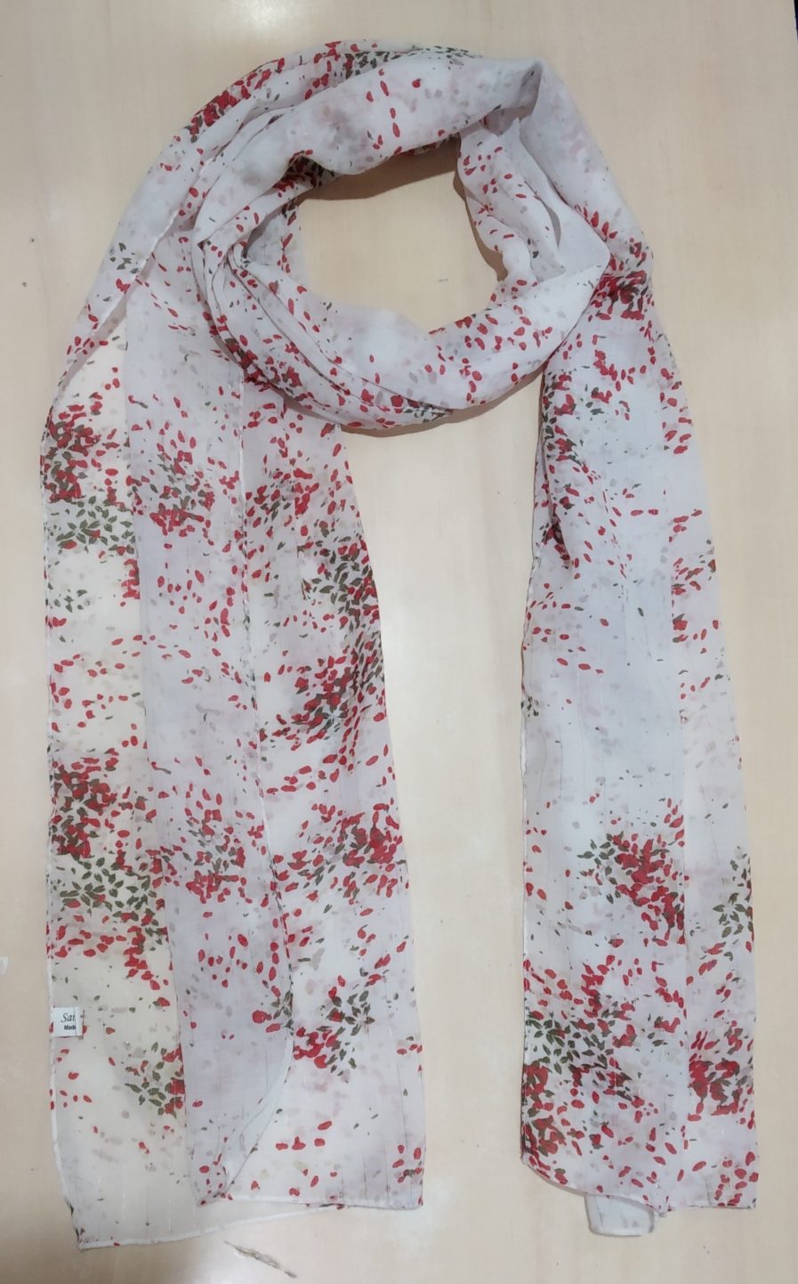 Printed  Voile with Lurex Scarves