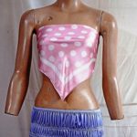Satin Printed Poka Dot Square Bandana