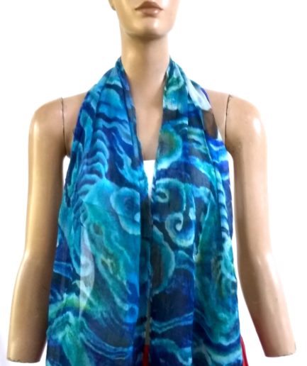 100% Silk Crinkle Chiffon Scarves