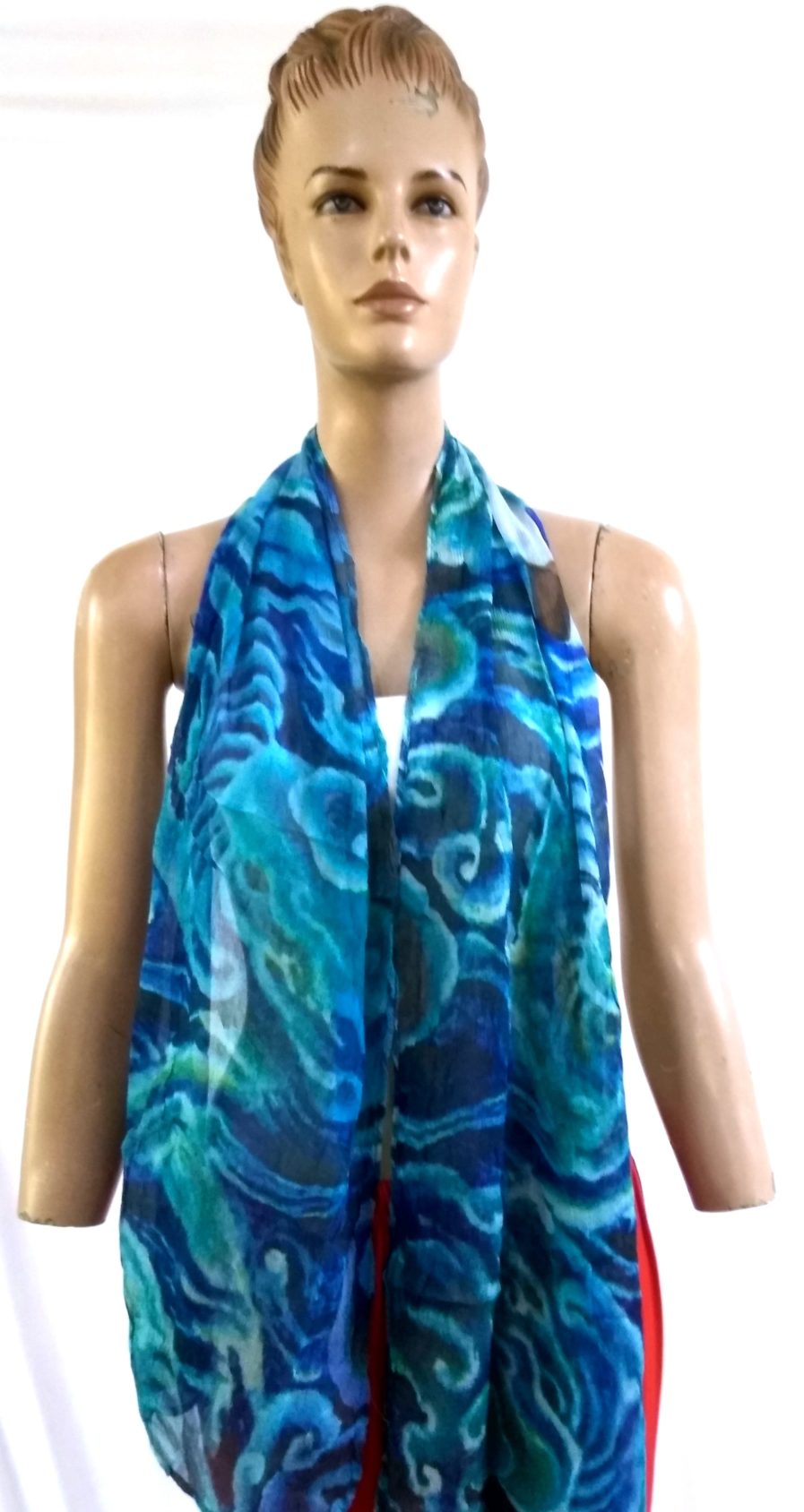 100% Silk Crinkle Chiffon Scarves