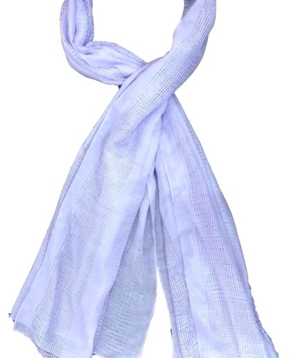 100% Polyester Fancy Net  Purpal Scarves