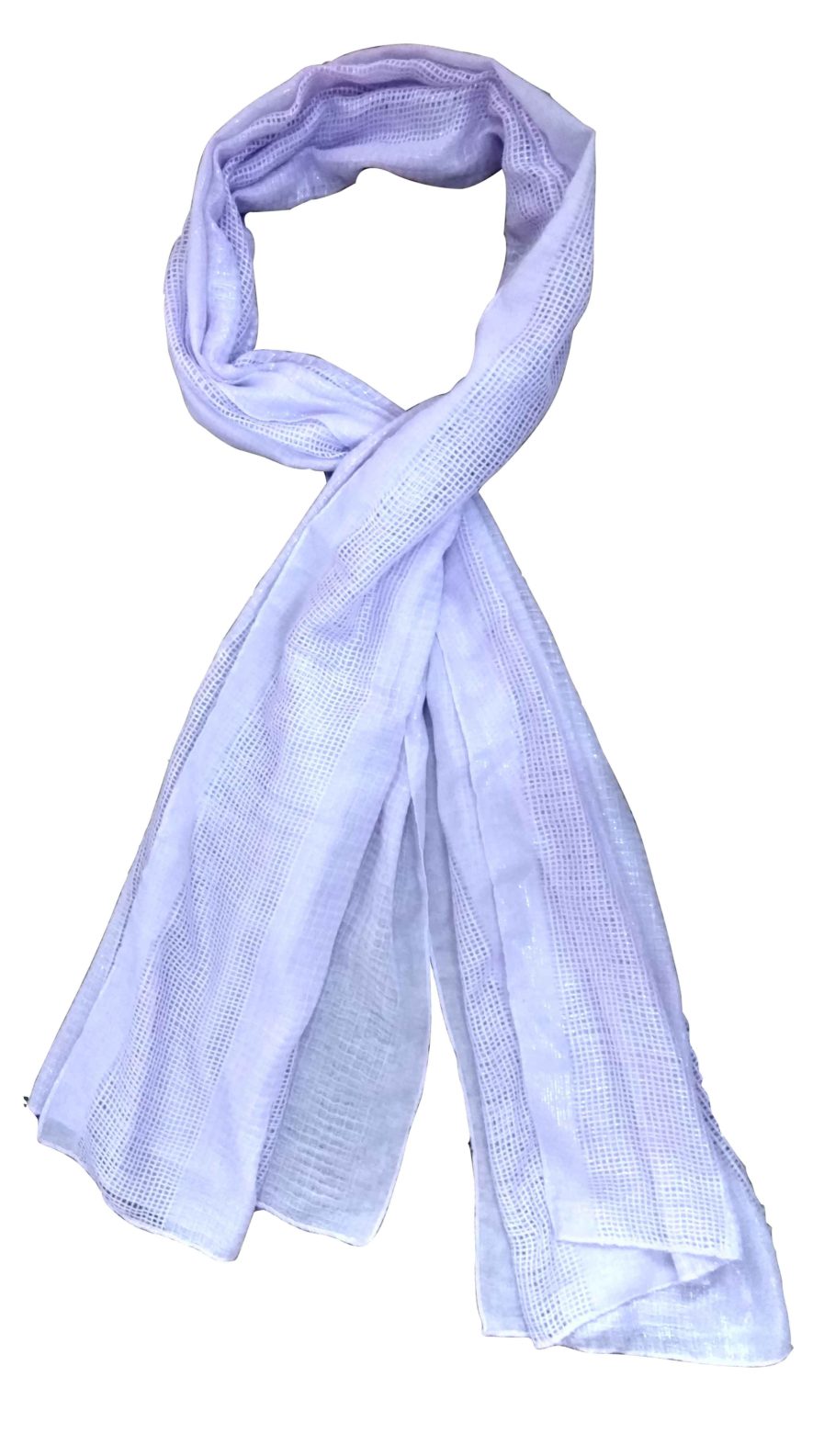 100% Polyester Fancy Net  Purpal Scarves