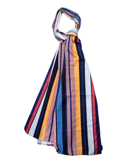 100% Satin Printed Stripe Designer Scarves