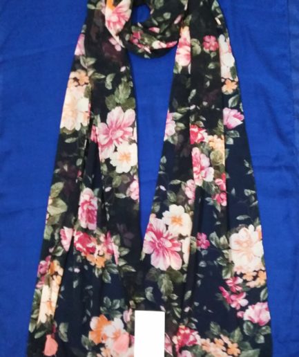 100% Polyester Crinkal Chiffon With Fringes Scarves