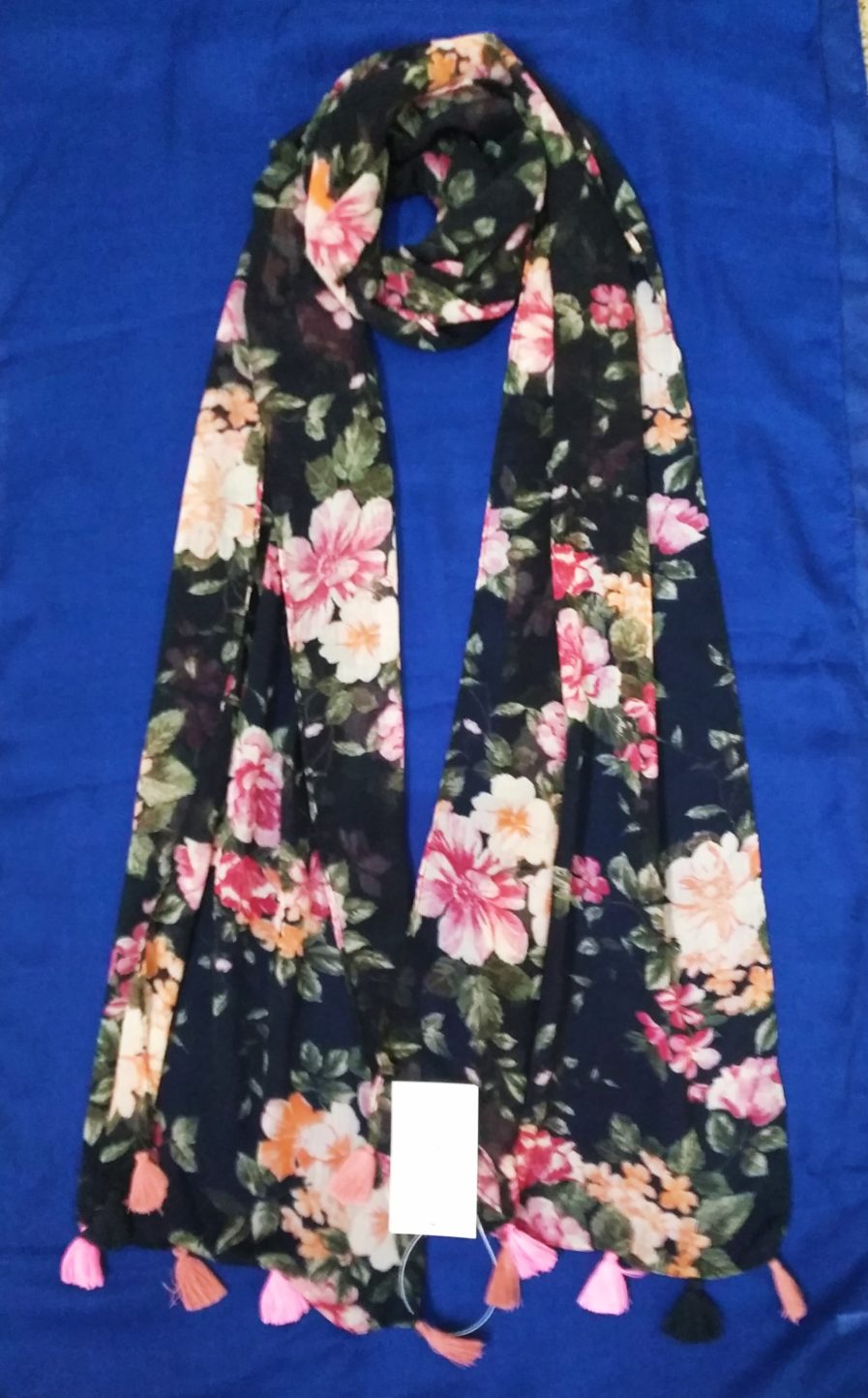 100% Polyester Crinkal Chiffon With Fringes Scarves