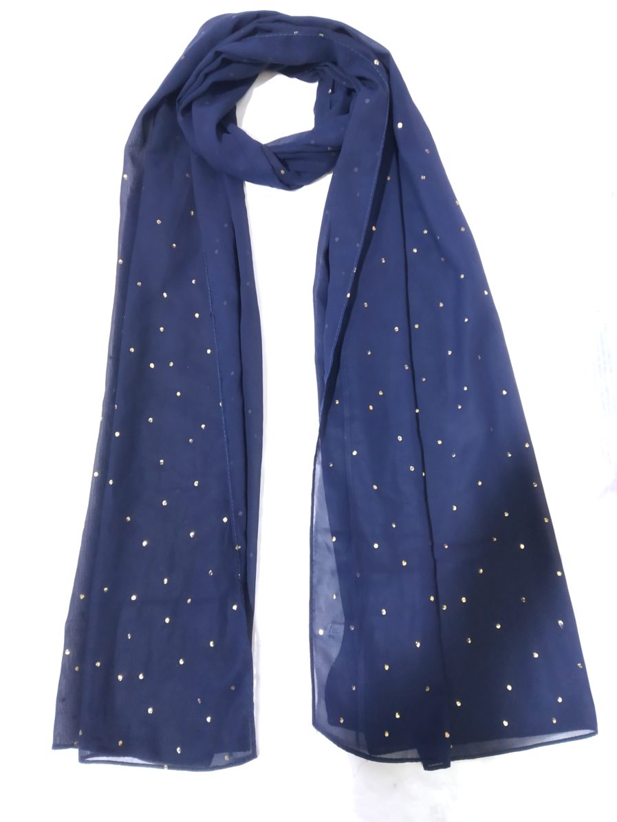 IMG-133158 -  Poly georgette with Gold Printed  Scarves