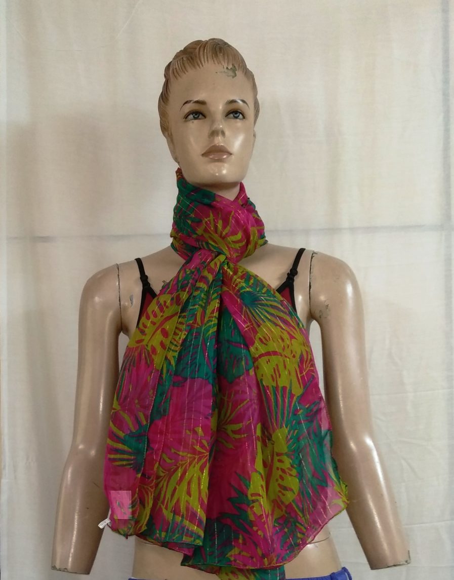Polyester Printed with lurex  Scarves