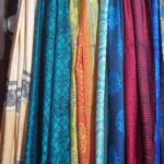 100% Viscose jacqurd two side border with fringes shawl