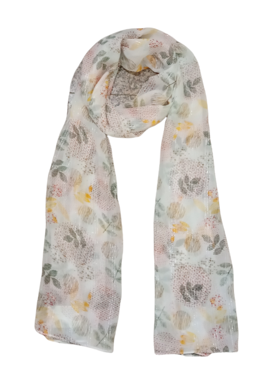 Chiffon printed With Lurex Scarves