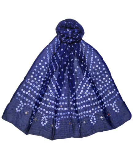 Bandhani Dupatta With Handwork