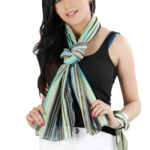 Polyester Stripe Chiffon Scarves