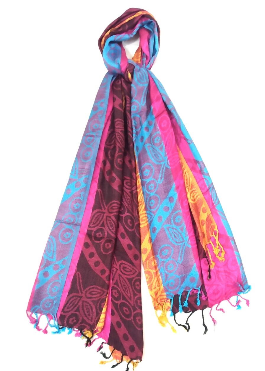 Multi Jamawar With Fringes Shawls