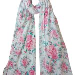 Flower Fancy printed cotton scarves