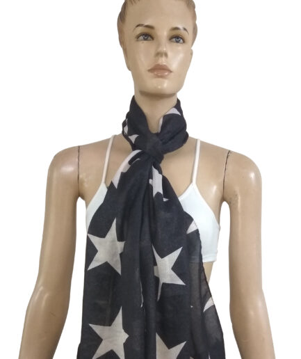 100% Voile Fancy printed with Lurex Scarfs