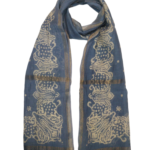 Cotton Silk with Zari golden border Scarf