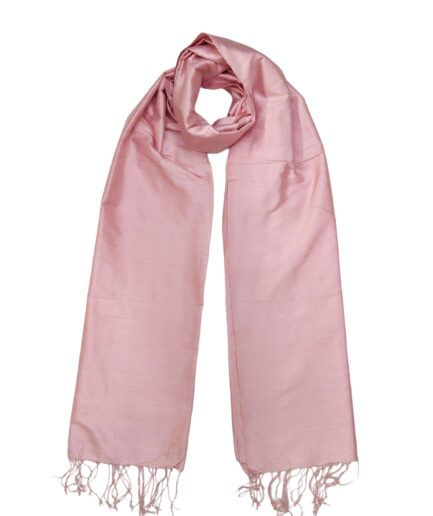 Plain Silk Fringes Scarfs