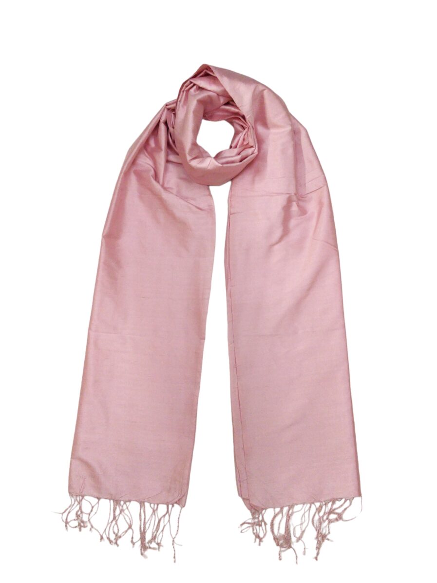 Plain Silk Fringes Scarfs